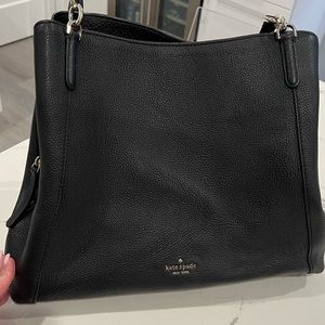 Black leather Kate Spade purse